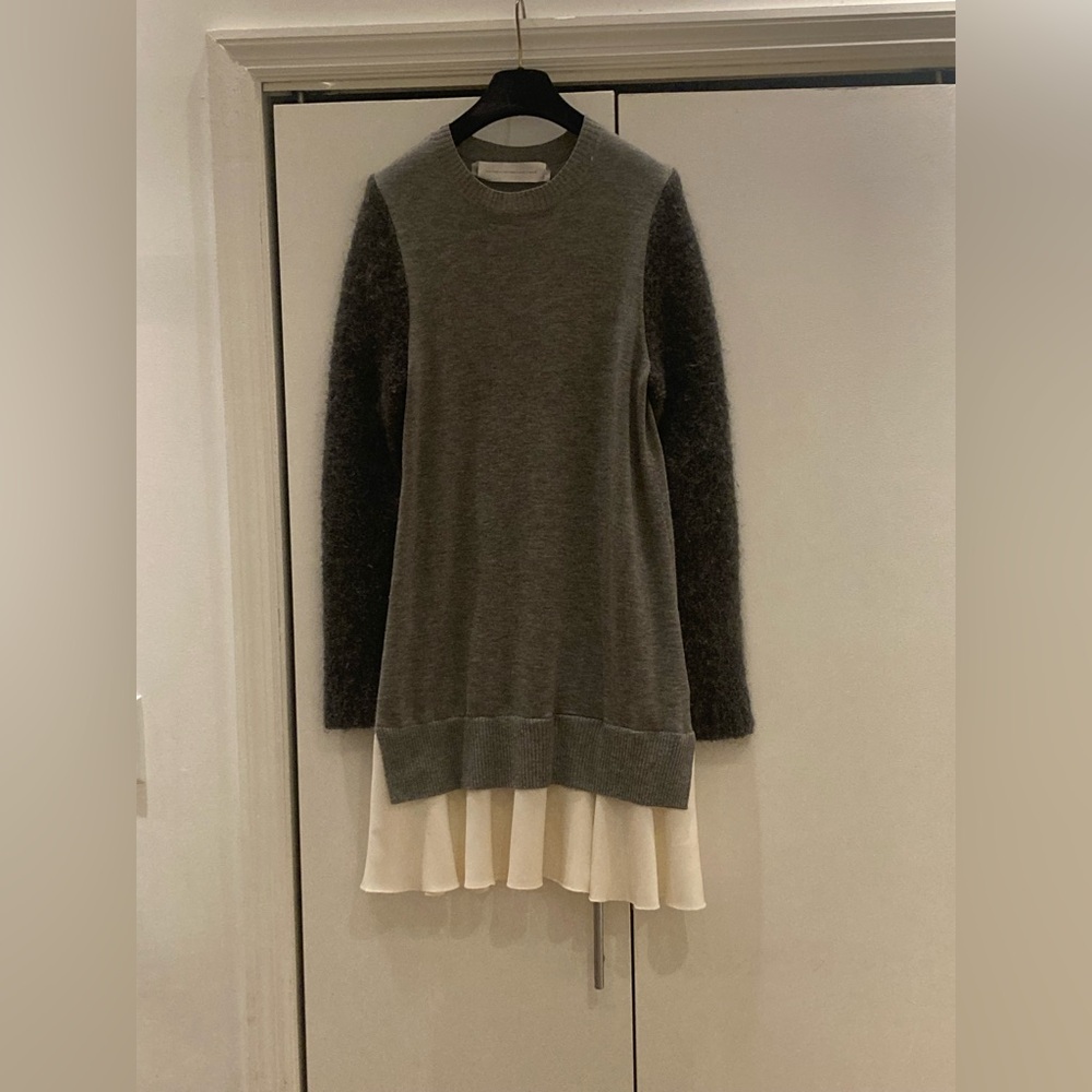 Victoria Victoria Beckham wool/cashmere gray sweater dress